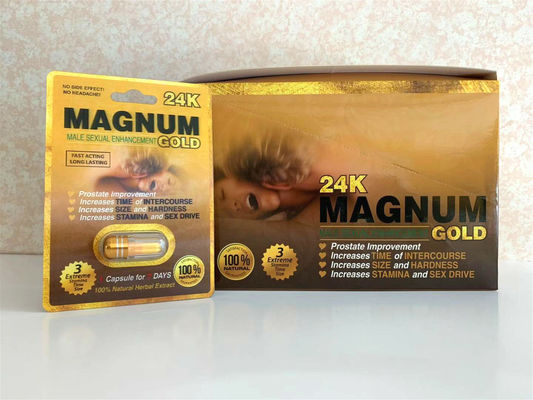 Verbesserungs-Sex-Pillen des Magnum-24K männliche für Männer 1 Kasten = 24 Pillen